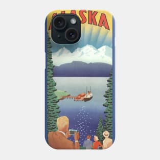 Vintage Travel Poster from Alaska Phone Case