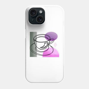 Love my coffee line art Phone Case