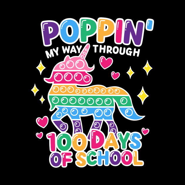 Funny Happy Poppin my way trough 100 Days Of School by jodotodesign