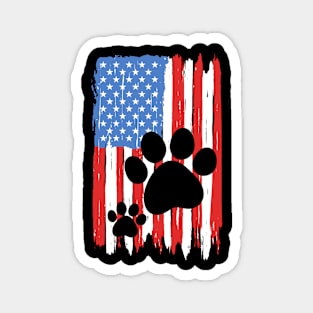 American Flag Pet Graphic Magnet