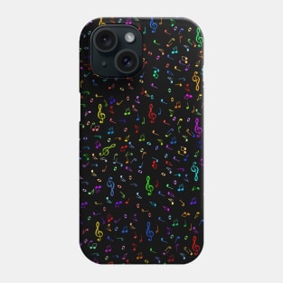 Colorful Sheet Music Notes Pattern Phone Case