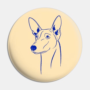 Pharaoh Hound (Beige and Blue) Pin