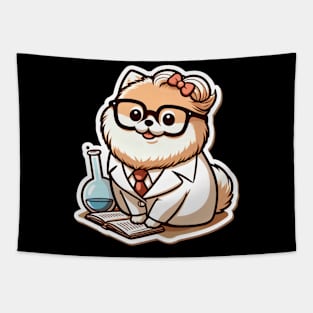 Pomeranian Scientist Tapestry