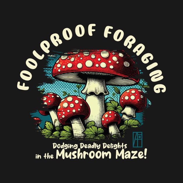 MUSHROOMS - Foolproof Foraging: Dodging Deadly Delights in the Mushroom Maze! - Mushroom Forager -Toadstool by ArtProjectShop