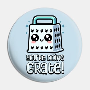 You're Doing Grate? Cute Cheese Grater Pun Pin