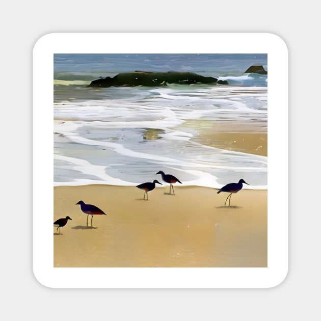 Sandpipers on the Beach Magnet by DANAROPER