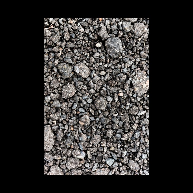 Rough Black Gravel Surface Road by textural