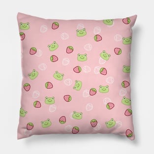 Strawberry frog by Mavis <3 Pillow