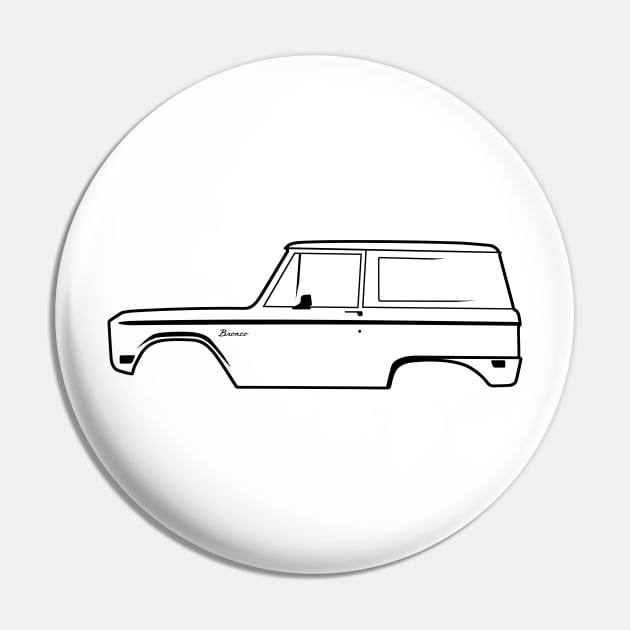 1966-1977 Ford Bronco Black no Logo Pin by The OBS Apparel