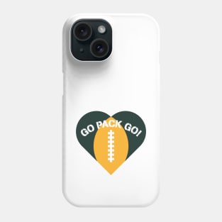 Heart Shaped Green Bay Packers Phone Case