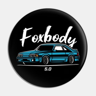 Blue Racing Fox Body Stang Pin