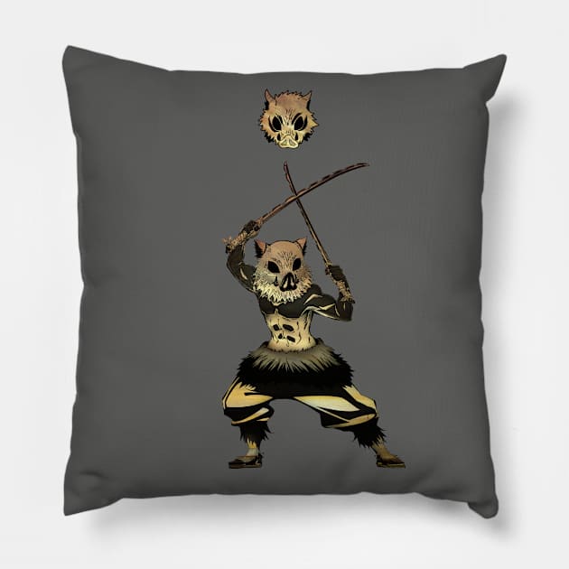 Inosuke Hashibira - Demon Slayer Pillow by Blason