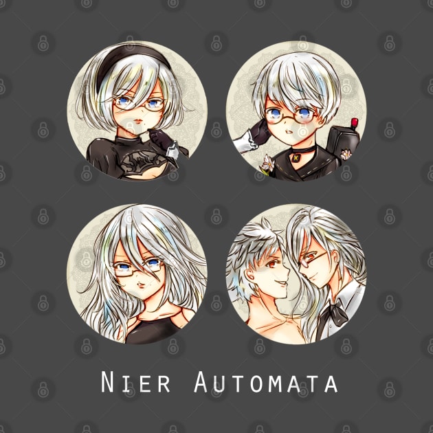 Nier Automata Glasses by candypiggy