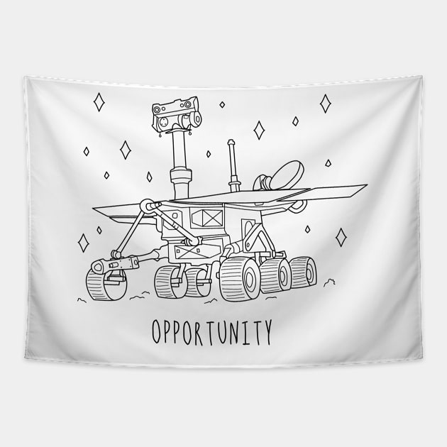 Opportunity White Tapestry by Phex9