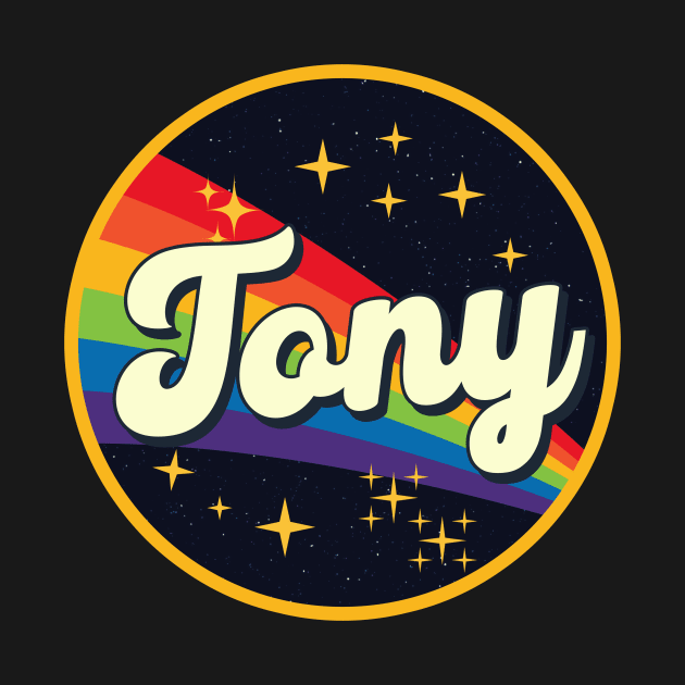 Tony // Rainbow In Space Vintage Style by LMW Art