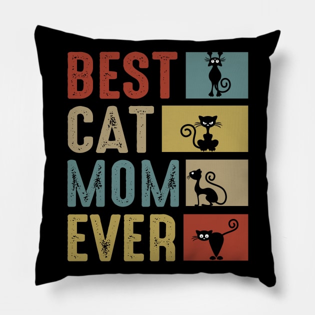 Best Cat Mom Ever Pillow by Alema Art