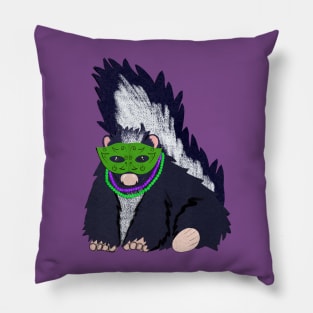 Paper craft Mardi Gras skunk Pillow