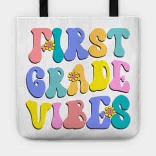 First Grade Vibes First Day Back to School Teacher Students Tote