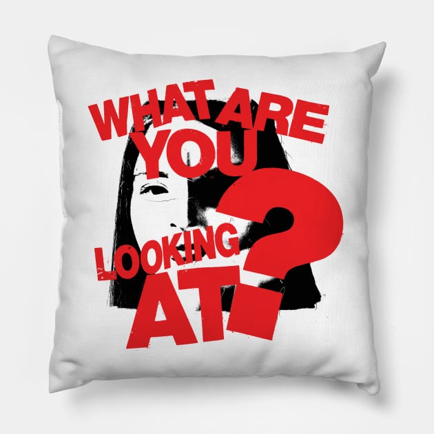 What are you looking at?? Pillow by Spenceless Designz