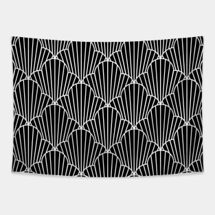 Art Deco Pattern No 31 - Black and White Pattern Tapestry