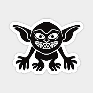 Smiling Black Gremlin Magnet