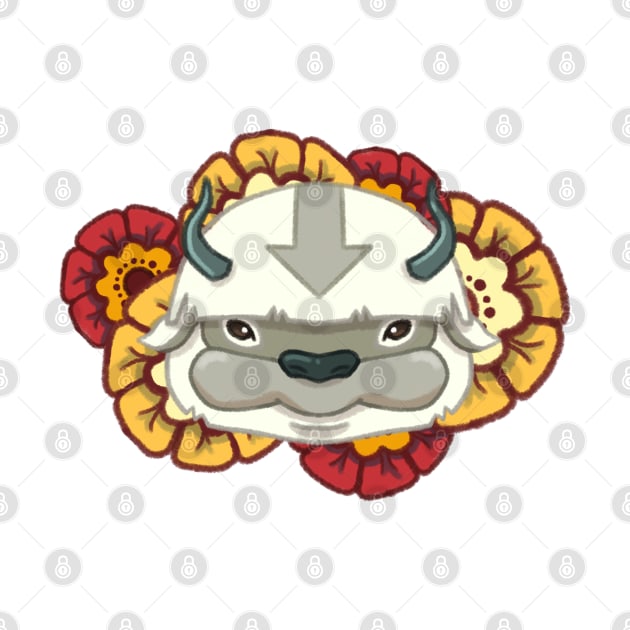 Appa with Flowers by Anna.Moore.Art