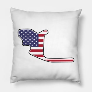 Mid-Ohio Sports Car Course [flag] Pillow