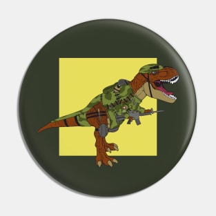 T-rex is a war veteran in prehistoric times Pin