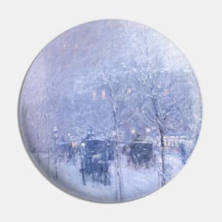 Late Afternoon, New York, Winter by Childe Hassam Pin