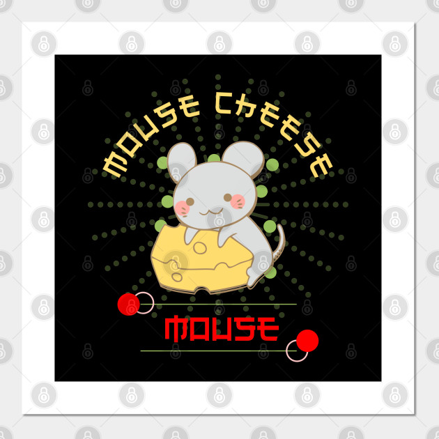 Kawaii Mouse Cheese Cute Mouse Rat Poster E Stampa Artistica
