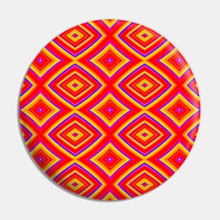 Bright Orange Diamond Pattern Pin