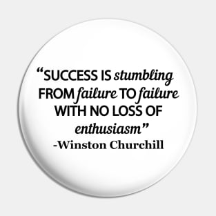 Success and Enthusiasm Pin