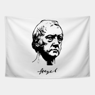 Hegel Bust with Signature Tapestry