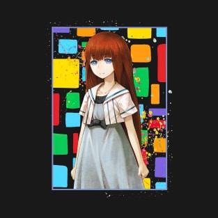 Kagari Shiina Steins Gate Shutainzu Geto Color Block Anime T-Shirt