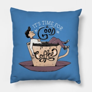 Time for Coffee - Caffeine Mug Gift Pillow