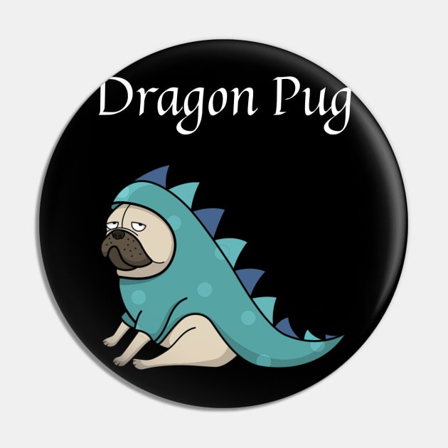 Dragon Pug Dog Pin by jutulen