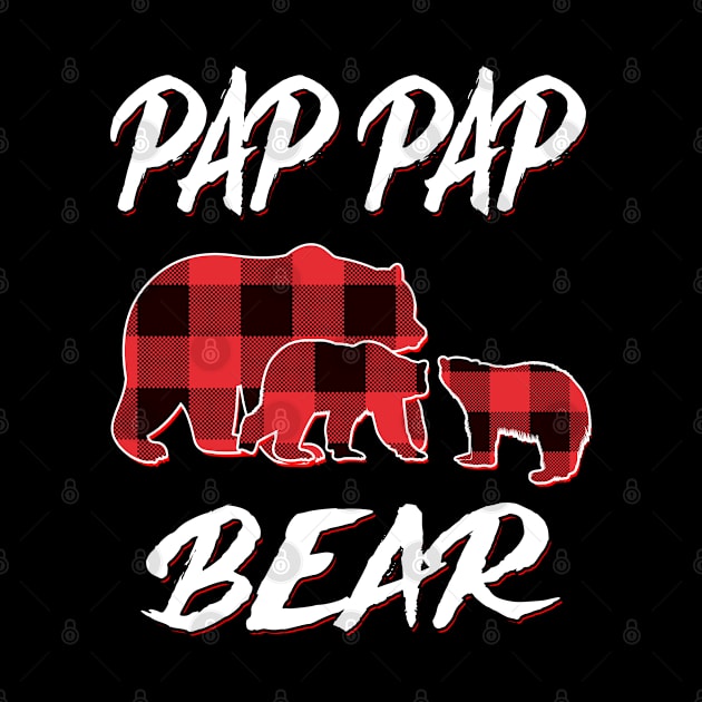 Pap Pap Bear Red Plaid Christmas Pajama Matching Family Gift by intelus