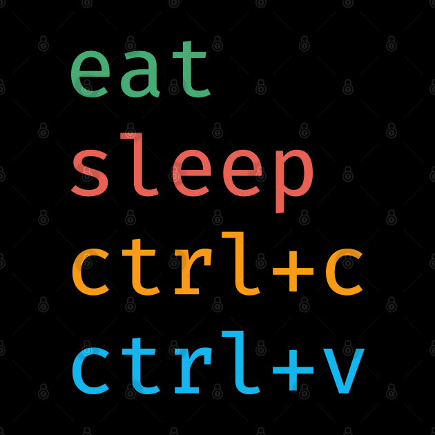 Eat Sleep Ctrl V Ctrl C developer Joke by stuffbyjlim