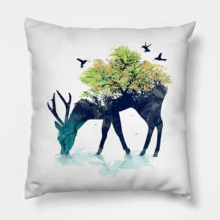 Surrealistic Deer Pillow