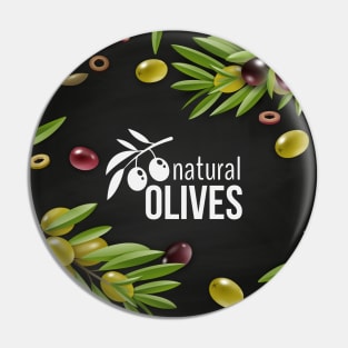 Natural Olives oil blackboard Pin