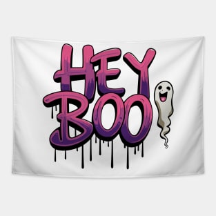 Retro Hay Boo, Halloween Ideas Tapestry