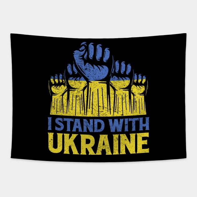 I Stand With Ukraine Tapestry by Ruffeli