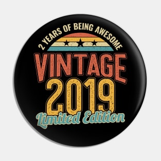 2nd Birthday 2 Years of being Awesome 2019 Pin