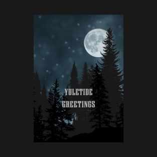 Yuletide Greetings - Yule Moon T-Shirt