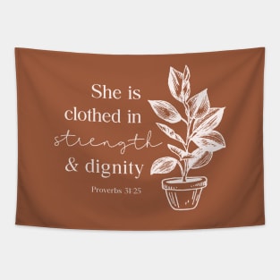 Clothed in Strength and Dignity Tapestry