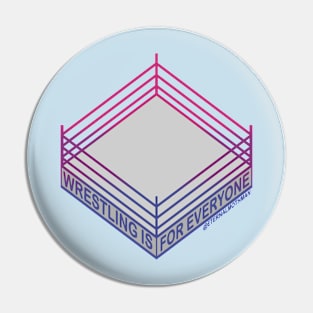 "Wrestling is for Everyone" Bisexual Pride Flag Pin