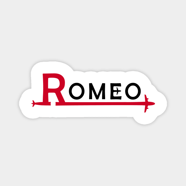 ROMEO Aviation Phonetic Alphabet Pilot Airplane Magnet by For HerHim