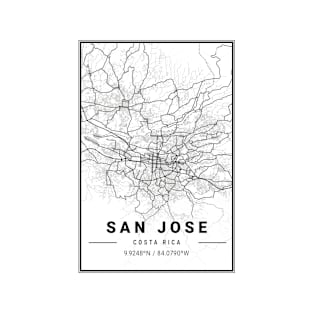 San Jose Light City Map T-Shirt