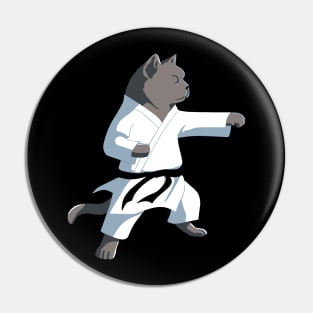 Karate British Funny Shorthair Cat Gift Pin