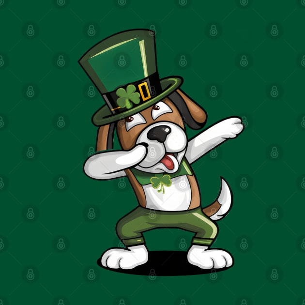 St Patricks Day Dabbing Dog by Cheeky BB